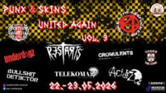 punx ＆ skins united again vol.3 – tag 2 - Sat, May 23, 2026, 18:00 at Szene Wien, Hauffgasse 26, 1010 Wien, Österreich