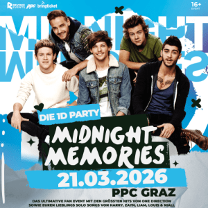 MIDNIGHT MEMORIES – 1D PARTY - 21.03.2026 22:00 at ppc, Neubaugasse 6, 8020 Graz, Österreich