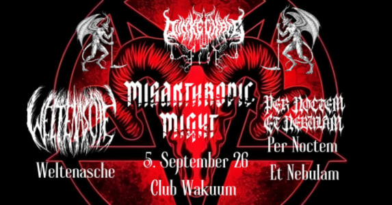 Dunkelhate Fest XI - 05.09.2026 18:00 at Club Wakuum, Griesgasse 25, 8020 Graz, Österreich