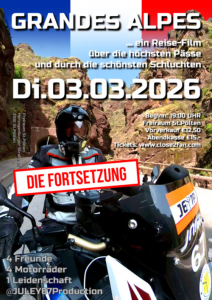 GRANDES ALPES – Ein Motorrad-Reisefilm über die höchsten Pässe und durch die schönsten Schluchten - 03.03.2026 19:00 at Freiraum St. Pölten, Herzogenburger Str. 12, 3100 St. Pölten, Österreich