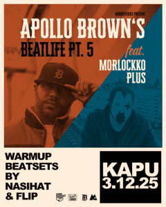 APOLLO BROWN’S BEATLIFE PART 5 FEAT: MORLOCKKO PLUS - 03.12.2025 21:00 at KAPU, Kapuzinerstraße 36, 4021 Linz, Österreich