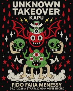 UNKNOWN TAKEOVER - Rave ＆ Bar Session - 24.01.2026 22:00 at KAPU, Kapuzinerstraße 36, 4021 Linz, Österreich