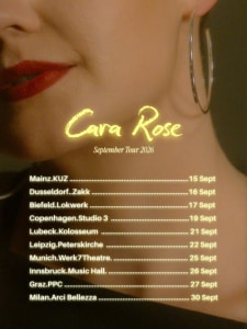 Cara Rose - Sa., 26.09.2026, 20:00 at Music Hall, Grabenweg 74, 6020 Innsbruck, Österreich