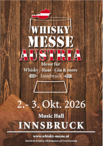 Whisky Messe Austria - 03.10.2026 14:00 at Music Hall, Grabenweg 74, 6020 Innsbruck, Österreich