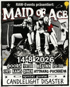 MAID OF ACE - Fr., 14.08.2026, 19:00 at RAWS Diner, Badgasse 34, 4800 Attnang Puchheim, Österreich