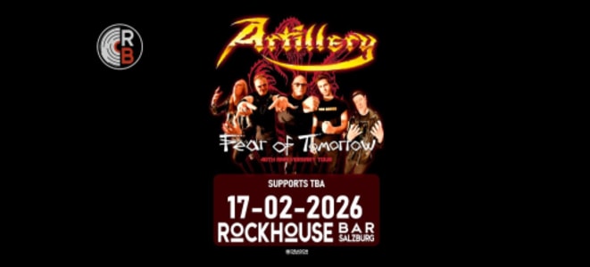 ARTILLERY (DEN) - 17.02.2026 19:00 at Rockhouse Salzburg, Schallmooser Hauptstraße 46, 5020 Salzburg, Österreich