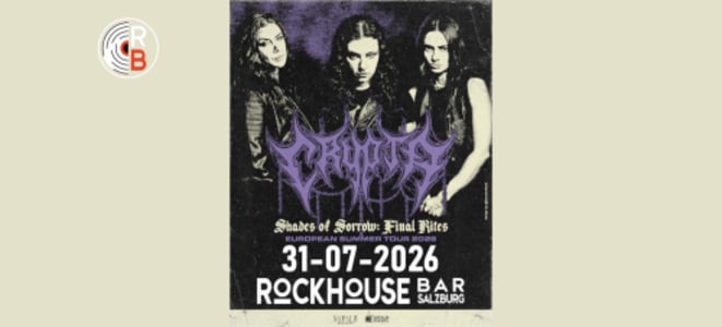 CRYPTA (BRA) - Fri, Jul 31, 2026, 19:00 at Rockhouse Salzburg, Schallmooser Hauptstraße 46, 5020 Salzburg, Österreich