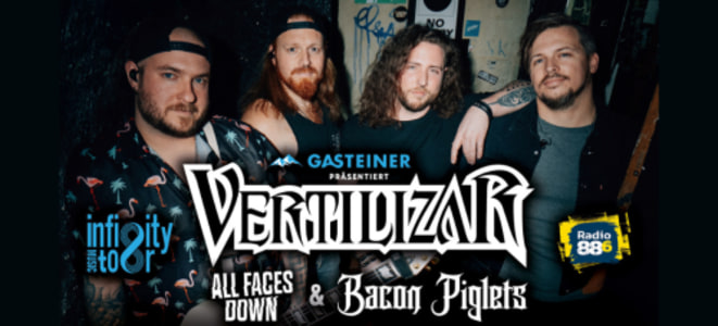 Vertilizar & Special Guests: All Faces Down & Bacon Piglets - 21.02.2026 19:30 at Alter Schlachthof, Dragonerstraße 22, 4600 Wels, Österreich