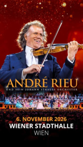ANDRÉ RIEU LIVE 2026 - 06.11.2026 19:30 at Wiener Stadthalle, Roland-Rainer-Platz 1, 1150 Wien, Österreich