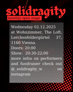 SOLIDRAGITY - 02.12.2025 19:00 at The Loft, Lerchenfelder Gürtel 37, 1160 Wien, Österreich