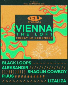 EELF PRESENTS VIENNA: BLACK LOOPS, ALEKSANDIR, SHAOLIN COWBOY, PÌJUS, LIZALIZA - 12.12.2025 22:00 at The Loft, Lerchenfelder Gürtel 37, 1160 Wien, Österreich