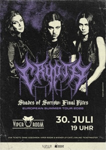 Live: CRYPTA - Thu, Jul 30, 2026, 22:00 at Viper Room Vienna, Landstrasser Hauptstr. 38, 1030 Wien, Österreich