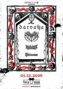 Live: DARVAZA, MERRIMACK, HELLERUIN, DÉTRESSE - Thu, Dec 03, 2026, 22:00 at Viper Room Vienna, Landstrasser Hauptstr. 38, 1030 Wien, Österreich