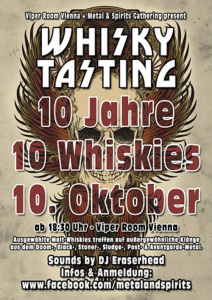 METAL ＆ SPIRITS GATHERING – WHISKY TASTING - Sa., 10.10.2026, 22:00 at Viper Room Vienna, Landstrasser Hauptstr. 38, 1030 Wien, Österreich