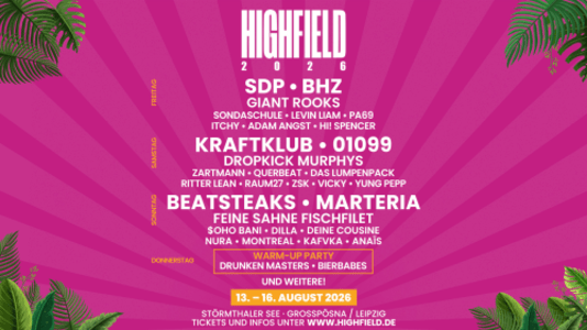 Highfield Festival 2026 - Do., 13.08.2026, 12:00 at Lake Störmthal Grosspösna Lake Störmthal Grosspösna, 04463 Großpösna, Österreich