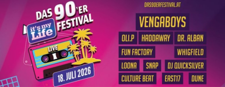 IT'S MY LIFE 2026 - Sat, Jul 18, 2026, 14:00 at Donauinsel Donauinsel 1, 1220 Wien, Österreich