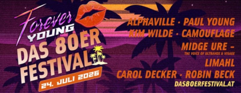 FOREVER YOUNG 2026 - Fri, Jul 24, 2026, 14:00 at Donauinsel Donauinsel 1, 1220 Wien, Österreich