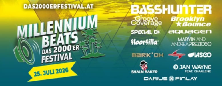 MILLENIUM BEATS 2026 - Sat, Jul 25, 2026, 14:00 at Donauinsel Donauinsel 1, 1220 Wien, Österreich