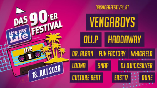 It's my Life 2026 - 18.07.2026 14:00 at Donauinsel Donauinsel 1, 1220 Wien, Österreich