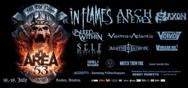 Area 53 Festival 2026 - 16.07.2026 12:00 at Area 53 Schladnitzstraße 53, 8700 Leoben, Österreich