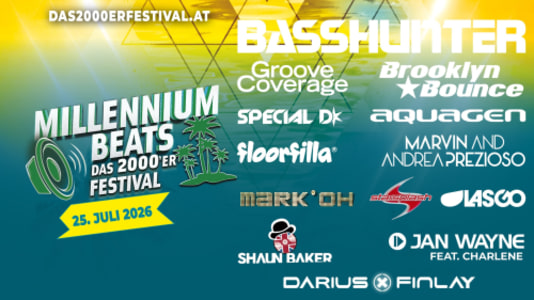 Millenium Beats 2026 - 25.07.2026 14:00 at Donauinsel Donauinsel 1, 1220 Wien, Österreich