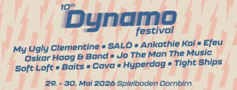 Dynamo Festival 2026 - Fri, May 29, 2026, 16:00 at Spielboden Färbergasse 15, 6850 Dornbirn, Österreich