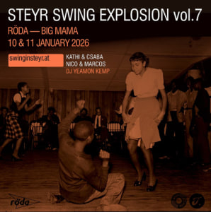 steyr swing explosion (vol.7) - 10.01.2026 20:15 at Kulturhaus röda, Gaswerkgasse 2, 4400 Steyr, Österreich