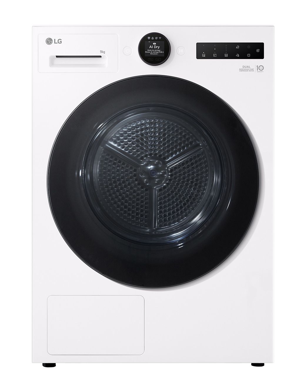 LG Sèche linge 9 kg | Molette écran LCD RH9X76WH