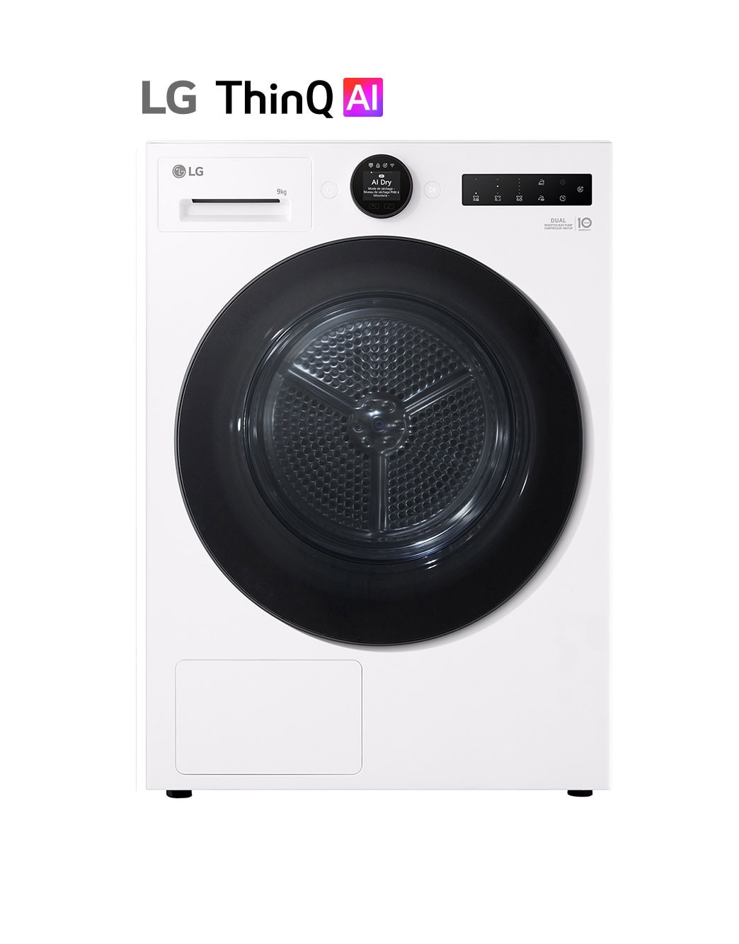 LG Sèche linge 10 kg | Molette écran LCD RH0X76WH