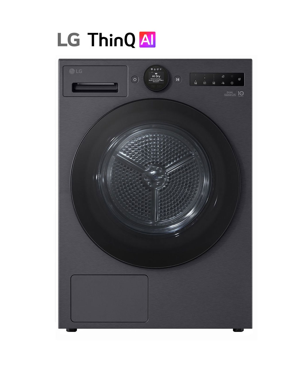 LG Sèche linge 9 kg | Molette écran LCD RH9X76BM