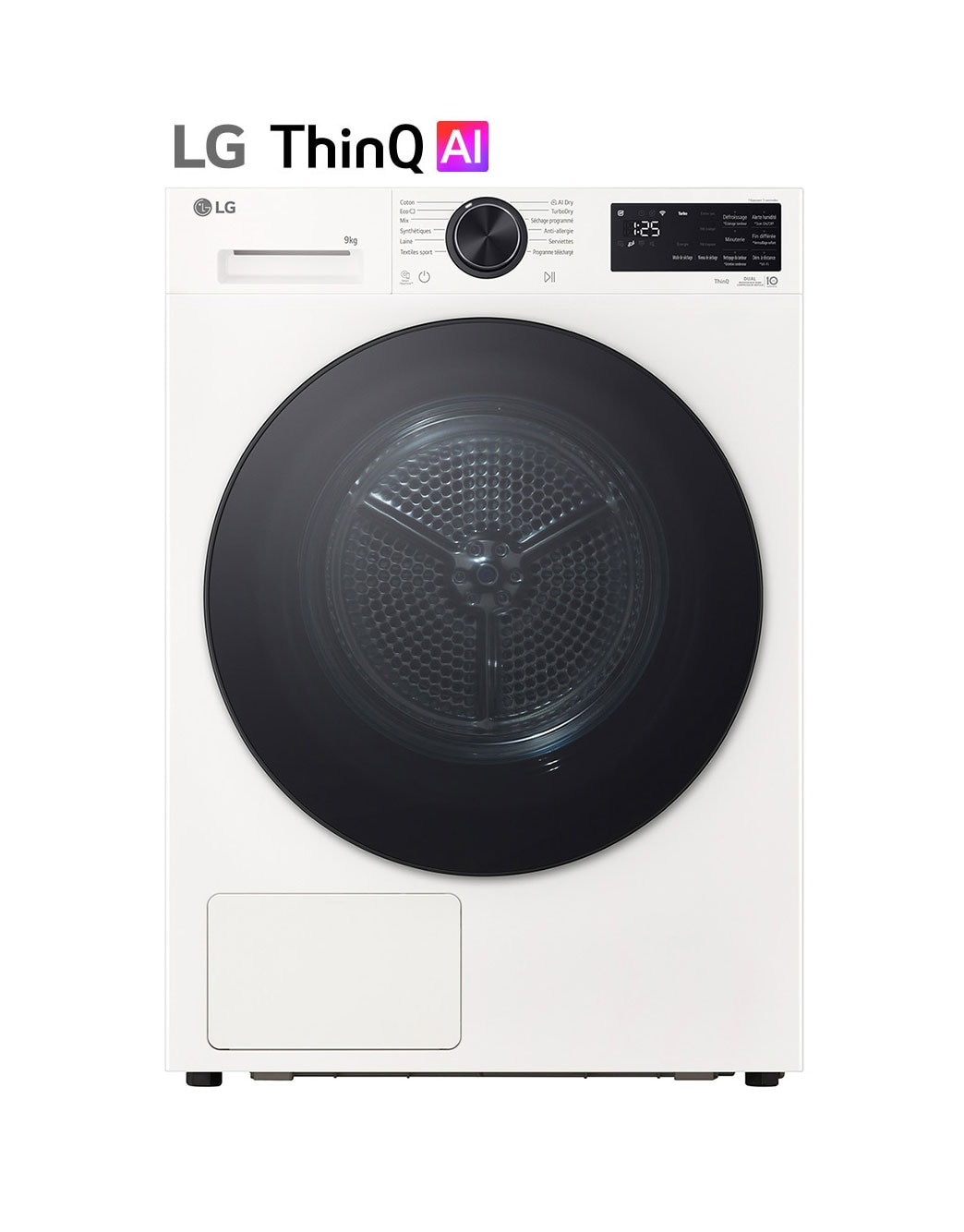 LG Sèche linge 9 kg | Pompe à chaleur DUAL Inverter™ RH9X56WH