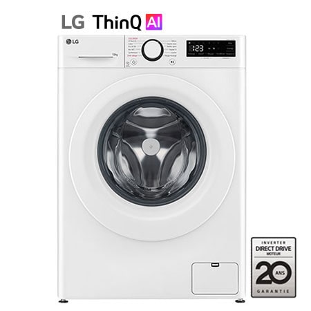 LG Lave-linge | 10kg | 68L | AI DD™ | Steam™ F14R33WHS