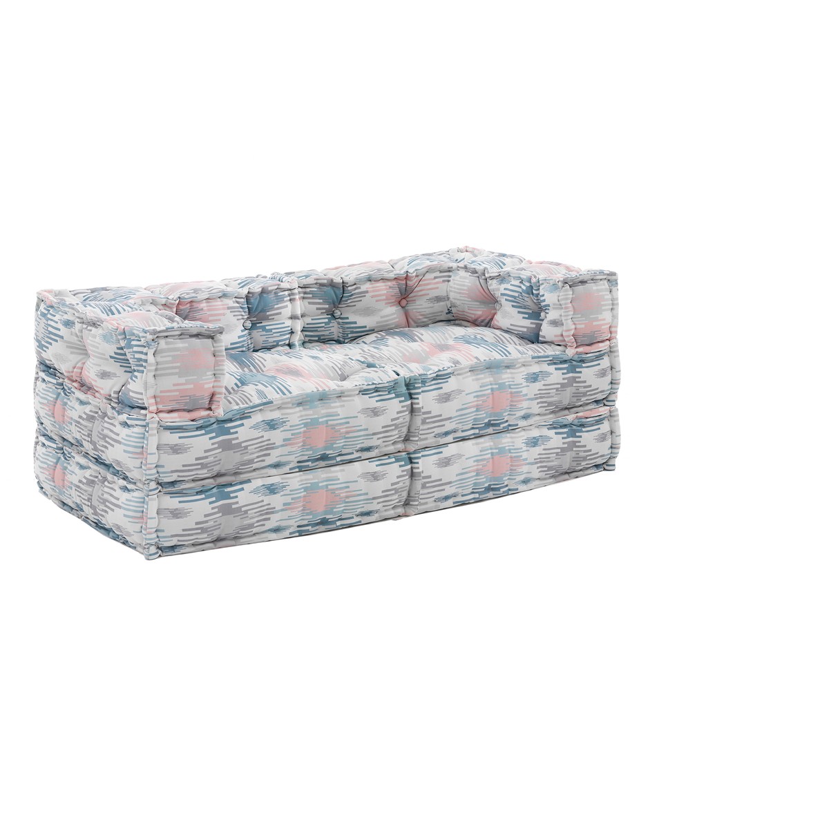 Canapé d’extérieur 2 places pastel en tissu imperméable. cm. L.150 P.75 H.60