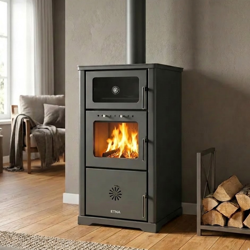 Poêle à bois hydro avec four Neptune · 25 Kw