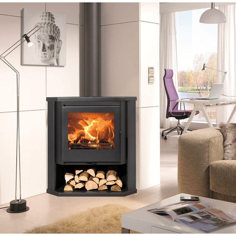 Poêle à bois d'angle Sintra · 7 Kw