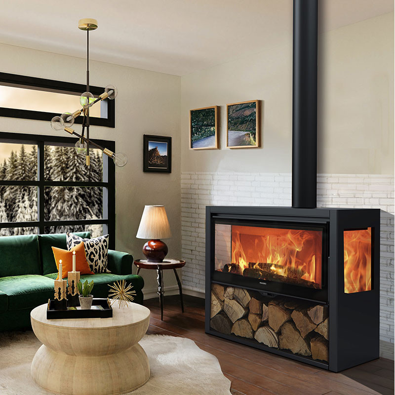 Poêle à bois étanche Chopin 3V · 8,2 Kw
