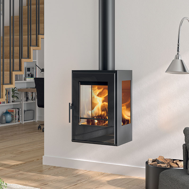 Poêle à bois suspendu Inca Wall · 8 Kw
