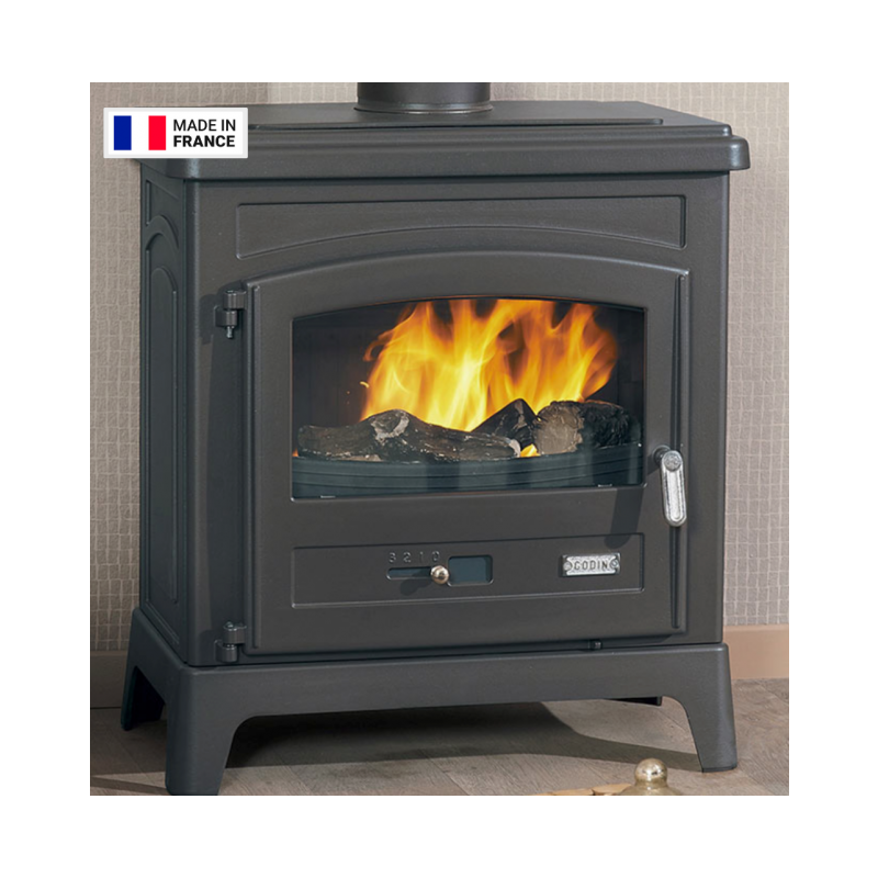 Pack poêle à bois Fonteval godin sortie dessus · 10 Kw