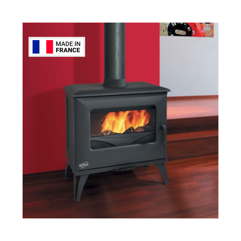 Pack poêle à bois Cube Godin Sortie dessus · 8 Kw