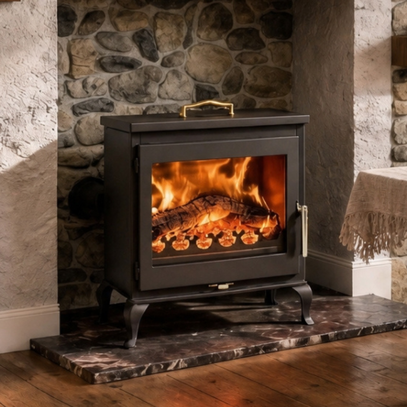 Poêle à bois avec chauffe plat Castilla · 8 Kw