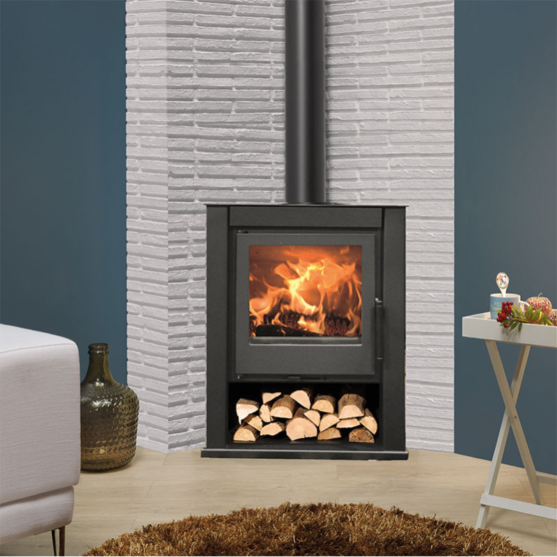 Poêle à bois d'angle SAGRES · 6,85 Kw