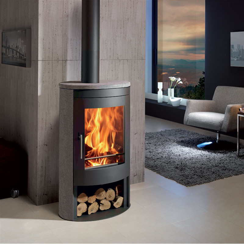 Poêle à bois étanche Oval 3 Stones · 8,7 Kw