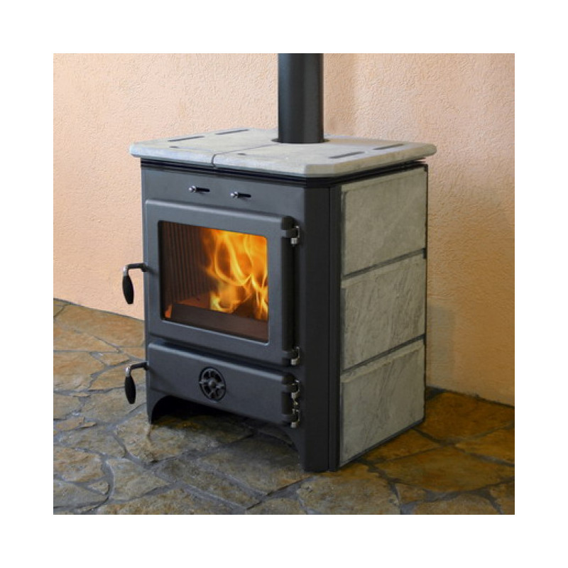 Pack poêle à Bois Vulkan Sortie dessus · 8,2 Kw