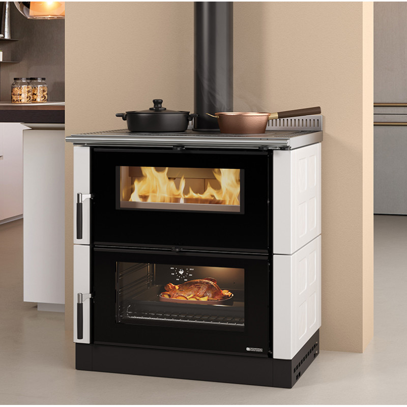 Cuisinière à bois encastrable Verona XXL Maiolica · 7,1 Kw