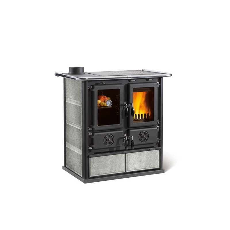 Cuisinière à bois Rosetta Sinistra 5.0 Pierre Naturelle · 7,9 Kw
