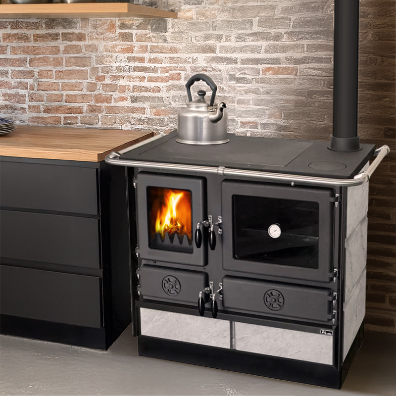 Cuisinière à bois bouilleur Thermo Magnum pierre ollaire · 15 Kw