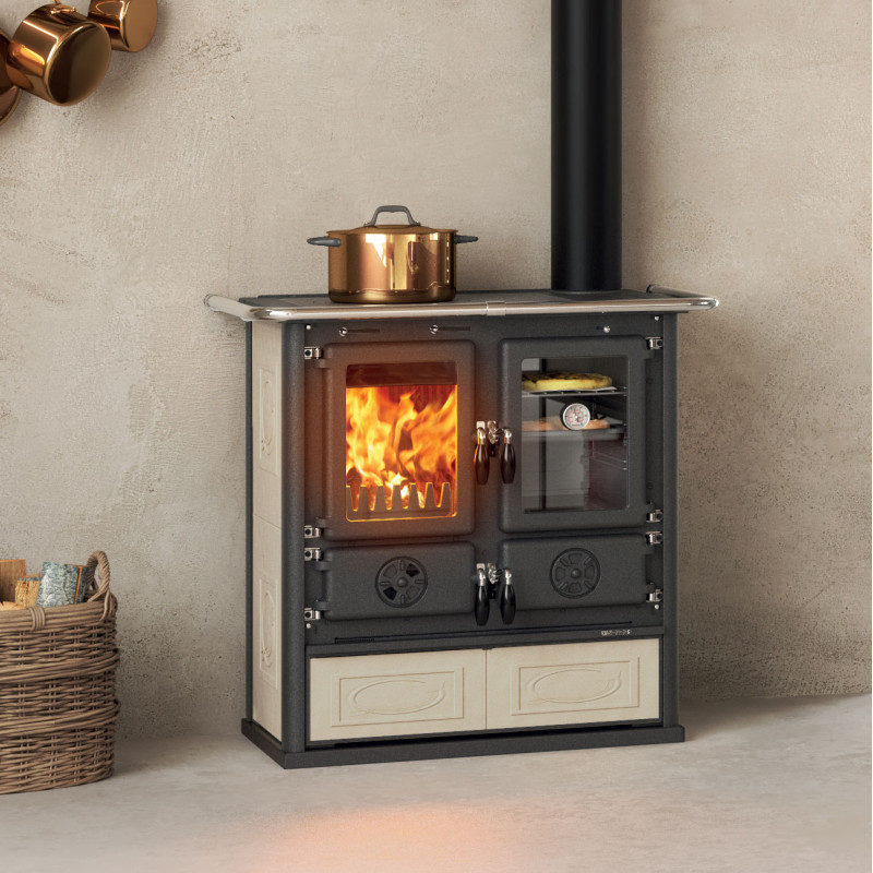 Cuisinière à bois Rosetta.16 Ceramica Liberty · 7,9 Kw