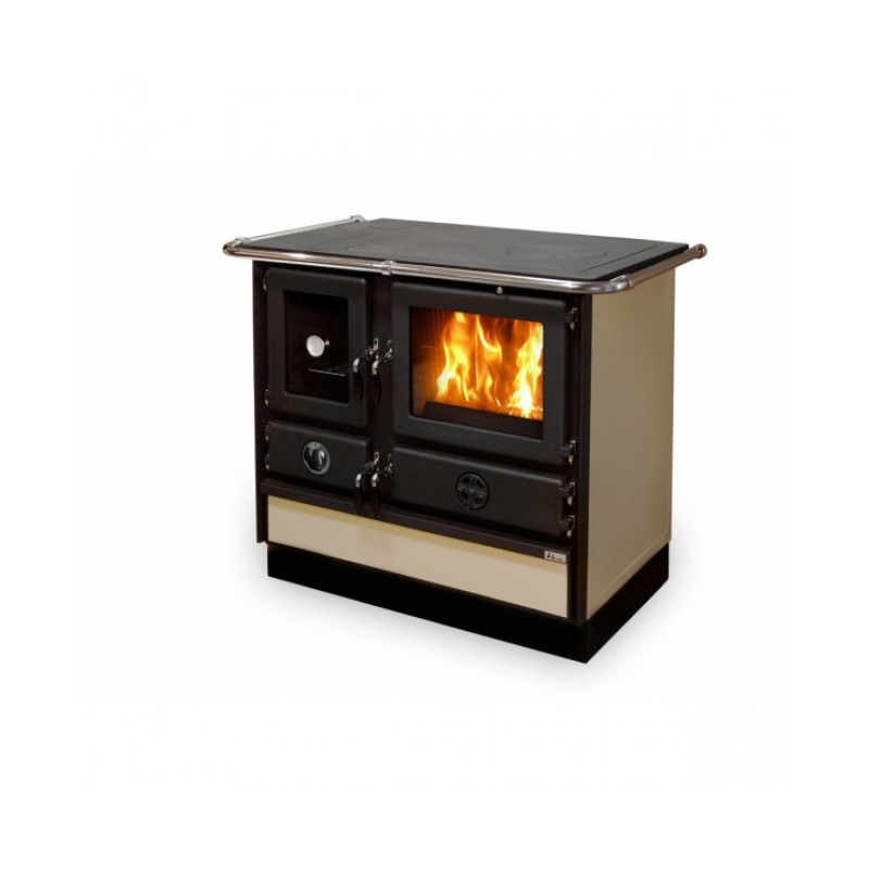 Pack cuisinière à Bois Bouilleur Super Thermo Magnum Sortie dessus · 16 Kw