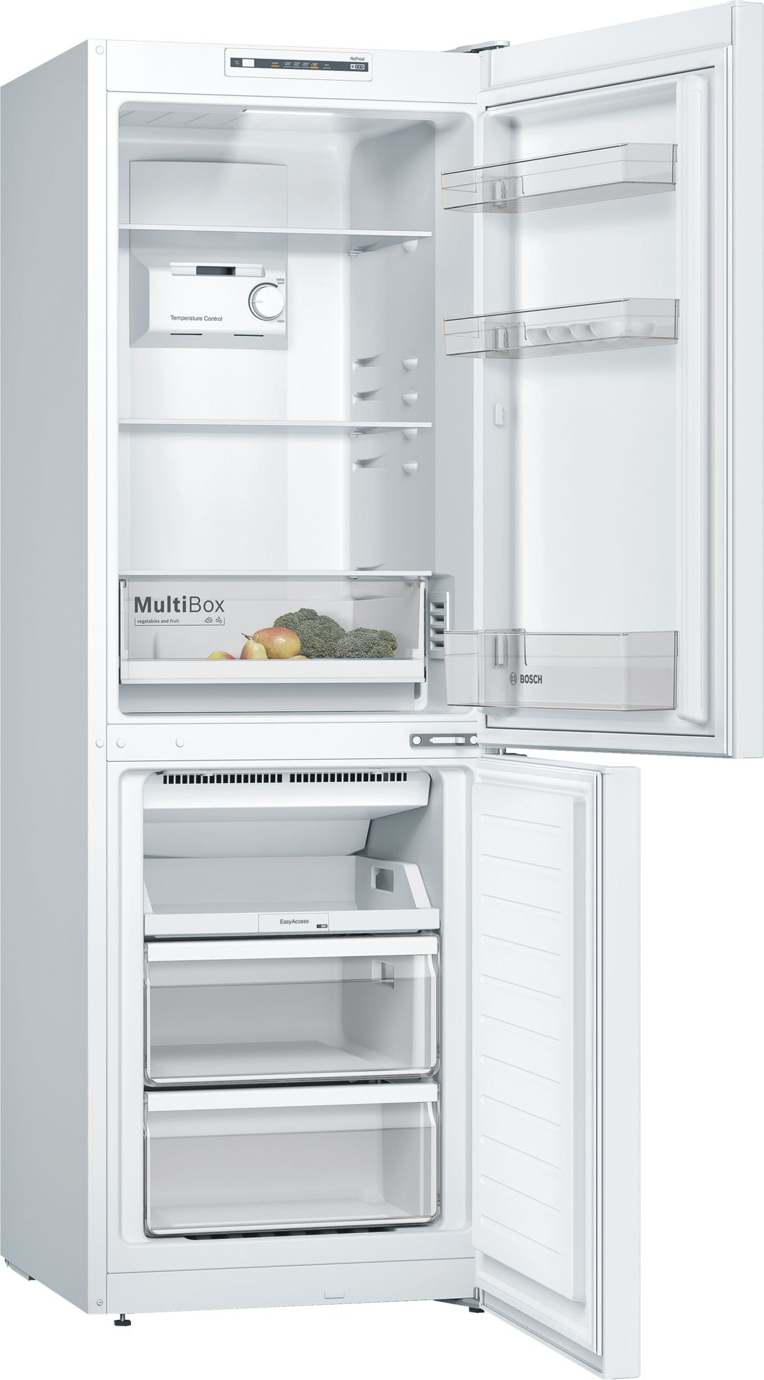 Réfrigérateur congélateur bas BOSCH 279L No Frost Blanc KGN33NWEB