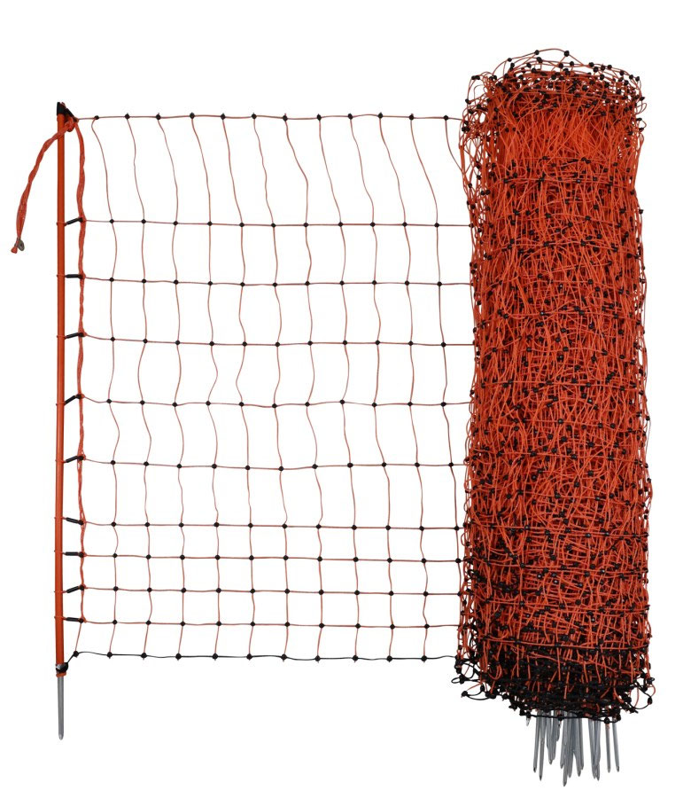 Elektrifizierbares Geflügelnetz für Hühner – sicherer Hühnerzaun für Stall und Auslauf mit Schutz vor Raubtieren